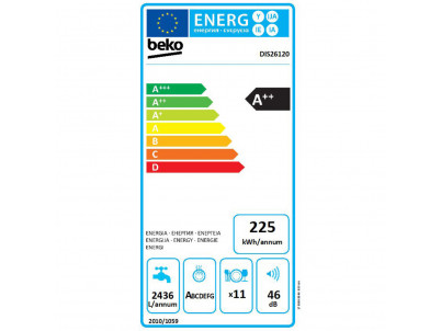 DIS 26120 umývačka riadu 45cm vst. BEKO