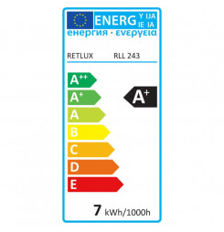 RLL 243 A60 E27 žárovka 7W  WW   RETLUX