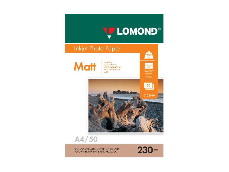LOM - Pho Inkj Matt 230g/m2  50/A4 0102016