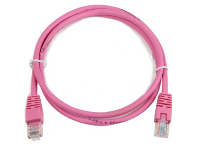 Gembird PP12-2M/RO patch RJ45, cat. 5e, UTP, 2m, ružový