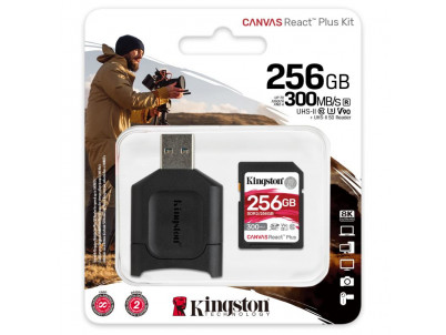KINGSTON SDXC Canvas React Plus 256GB Kit