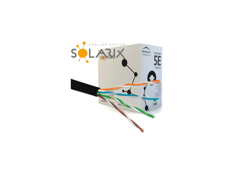 SOLARIX kábel vonkajší UTP PE CAT5E 305m/balenie