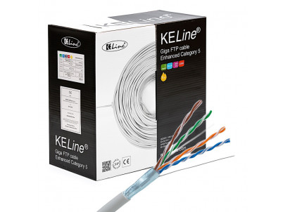 KELINE Kábel FTP (F/UTP) 4x2xAWG24 Cat 5E LSOH 305