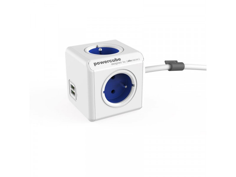 Allocacoc PowerCube Extended USB Blue (1,5m), 8718444085836
