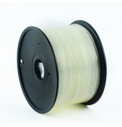 PLA plastic filament for 3D printers, 1.75 mm diameter, transparent (3DP-PLA1.75-01-TR)