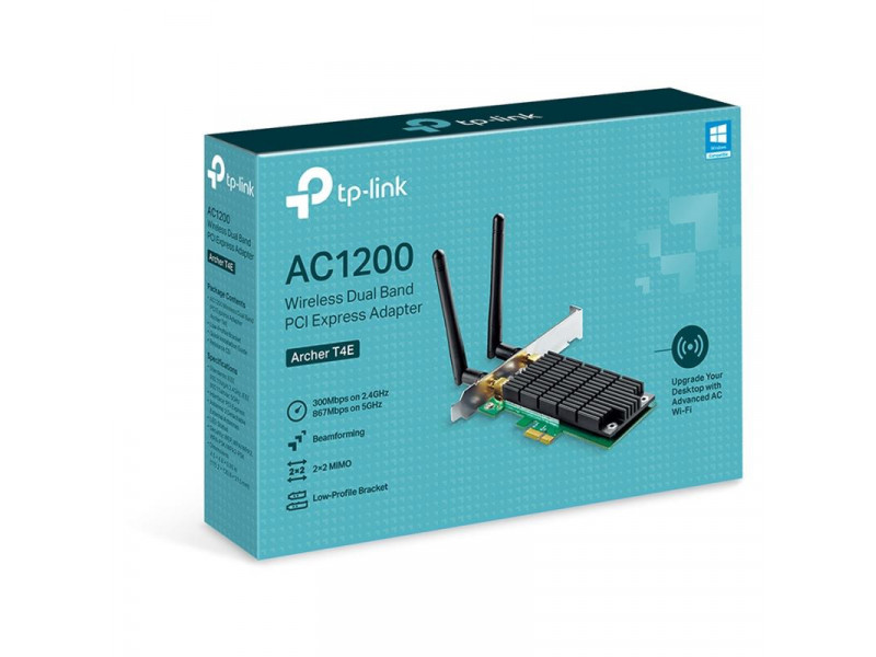 TP-Link Archer T4E AC1200 Bezdrôtový PCIe adaptér