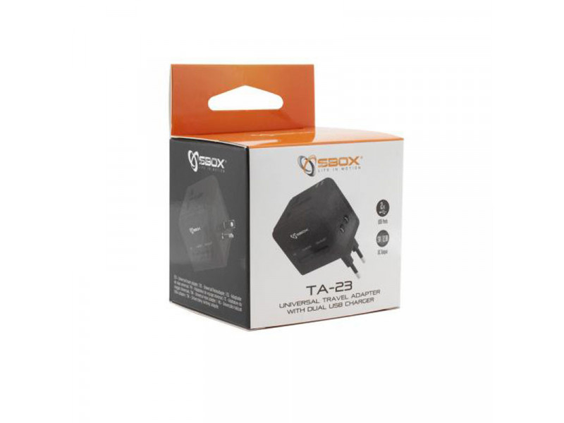 SBOX TA-23, Cestovný adaptér s 2x USB