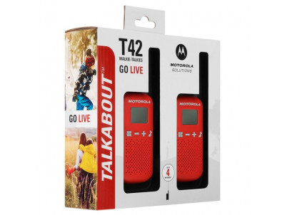 MOTOROLA T42 WALKIE TALKIE Red 2ks