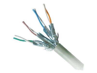 Gembird PP6A-LSZHCU-0.25M RJ45, cat. 6A, FTP, LSZH, 0.25m, sivý