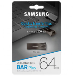 SAMSUNG BAR Plus Flash Drive 64GB USB 3.1 gry