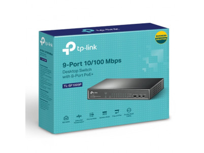 TP-Link TL-SF1009P, Switch 8-Port/100Mbps/Des/PoE+