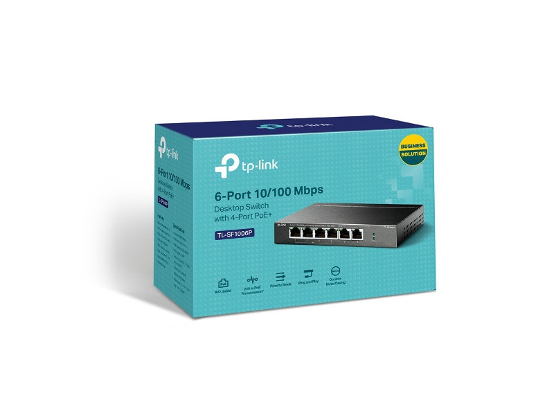 TP-Link TL-SF1006P, Switch 6-Port/100Mbps/Des/PoE+