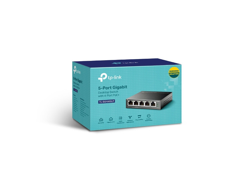 TP-Link TL-SG1005LP, Switch 5-Port/1000Mbps/D/PoE+