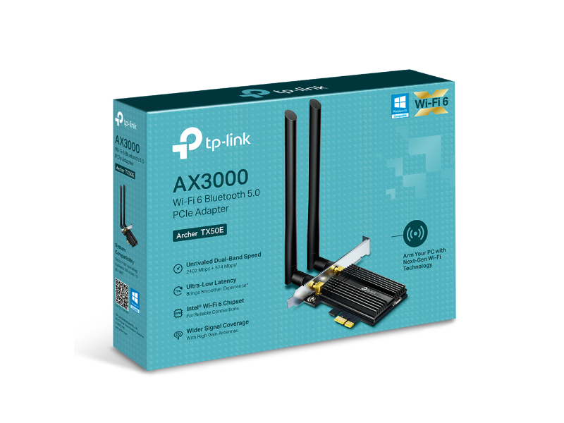 TP-Link Archer TX50 AX3000 Wi-Fi 6 Bluetooth 5.0