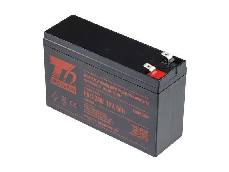 T6 POWER Akumulátor pre UPS, HR1224W, 12V, 6Ah