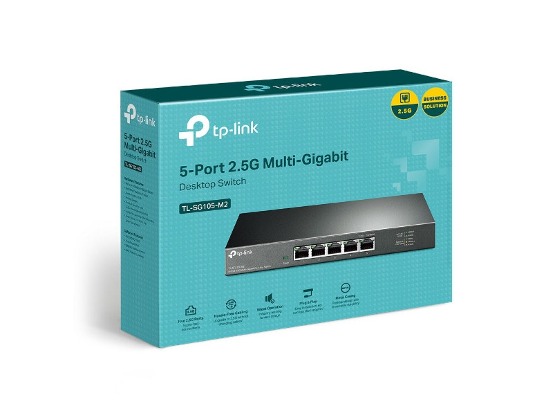 TP-Link TL-SG105-M, Switch 5-Port/2500Mbps/De/PoE+