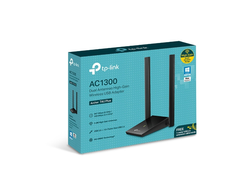 TP-Link Archer T4U Plus AC1300 Wireless USB Adapt