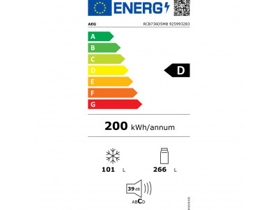 RCB736D5MB CHLADNIČKA KOMBI AEG + 10 rokov záruka na invertor motor