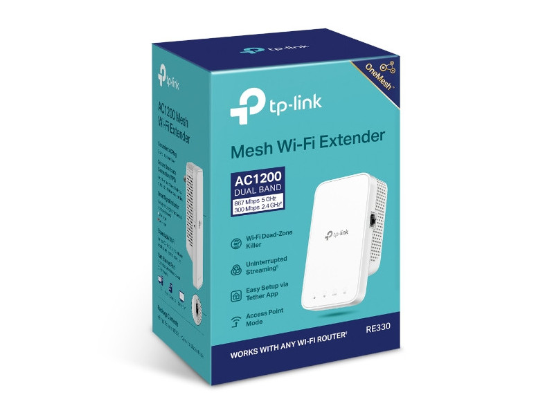 TP-Link RE330, AC1200 Mesh Wi-Fi Extender