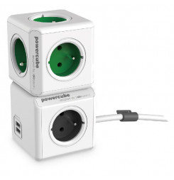 Allocacoc PowerCube Extended USB white/grey (3m), 8718444082439