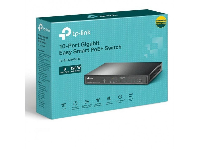TP-Link TL-SG1210MPE, 10-Port Gigabit Smart Switch