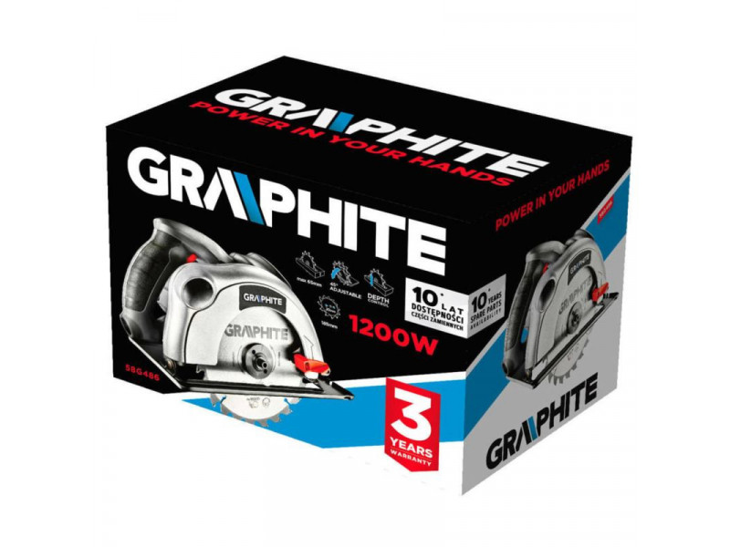 GRAPHITE 58G486, Kotúčová píla, 1200W