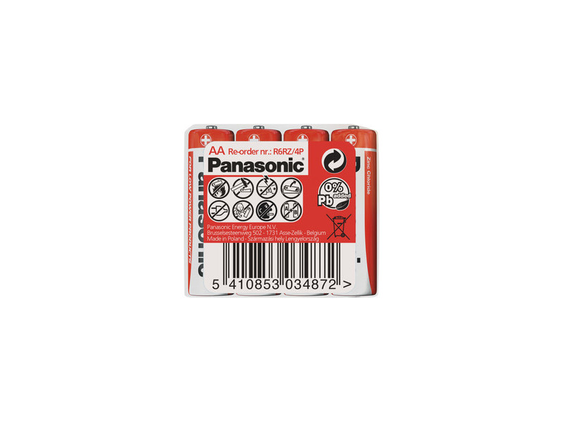 Panasonic Red Zinc AA 4ks 00133624