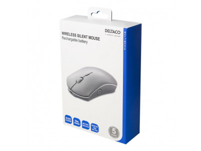 DELTACO MS-800, Bezdrôtová myš, 600 mAh, 1600 DPI