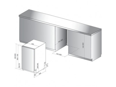 WHIRLPOOL Vstavaná umývačka riadu WSIC 3M27 C