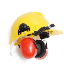 DEMA Ochranná pracovná prilba s ochranou sluchu 54-63 cm