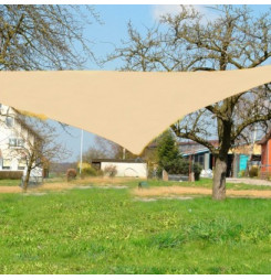 DEMA Trojuholníková tieniaca plachta proti slnku 5 m, krémová