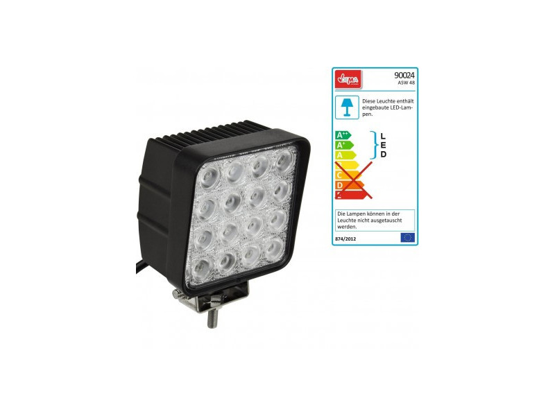 DEMA LED pracovný reflektor 12 V 16x3 W