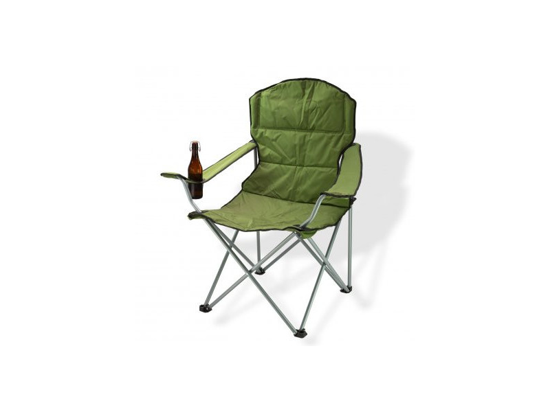 DEMA Kempingová / záhradná stolička skladacia, zelená