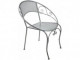 DEMA Záhradná stolička kovová Provence, sivá