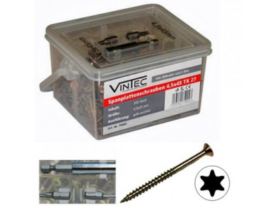 Vintec Skrutky do drevotriesky 4,5x45 T20, 300 ks