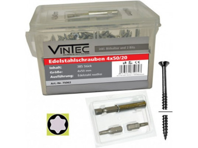 Vintec Nerezové skrutky 4x50 T20, 385 ks