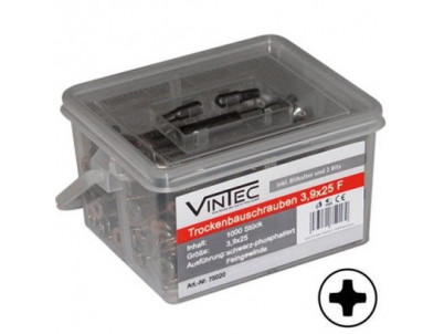 Vintec Skrutky do sadrokartónu 3,9x25 F, 1000 ks