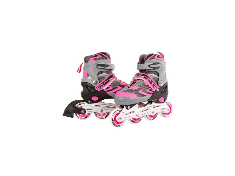 Van Manen Nastaviteľné dievčenské kolieskové korčule veľkosť 39-42, ružová/sivá