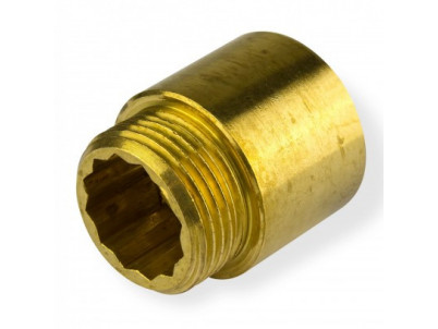 Mosadzné predĺženie kohútika 1/2" x 15 mm