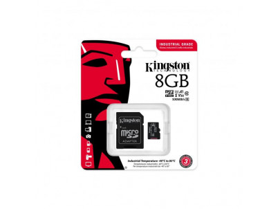 KINGSTON Micro SDHC INDUSTRIAL 8GB C10 A1+ada