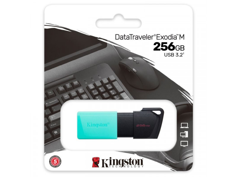 KINGSTON DataTraveler EXODIA M, 256GB, blk/tea