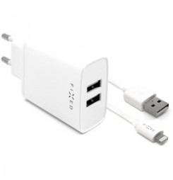 FIXC15-2UL-WH nabíjačka 2xUSB/Light. 1m