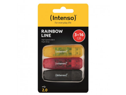 INTENSO Rainbow Line, 3x 16GB, USB 2.0
