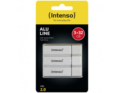 INTENSO - 32GB Alu Line silver, 3 pack