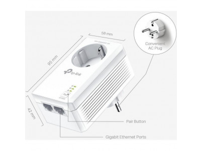 TP-Link TL-PA7027PKIT AV1000 2-Port Gigabit Passth