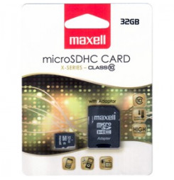 MicroSDHC 32GB CL10 + adpt 854718 MAXELL