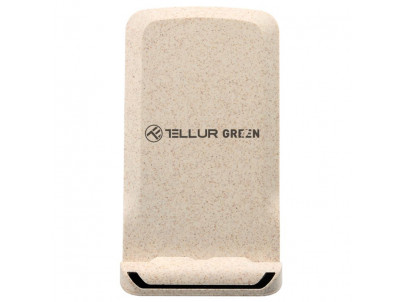 TELLUR Green, Bezdrôtová Qi nabíjačka, 15W, cream