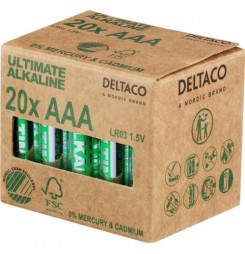 DELTACO ULTIMATE, Batérie alkalické AAA LR03 20ks