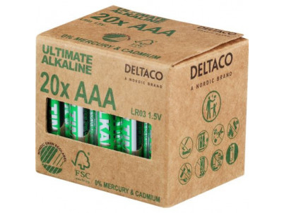 DELTACO ULTIMATE, Batérie alkalické AAA LR03 20ks