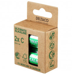 DELTACO ULTIMATE, Batérie alkalické C LR14 2ks